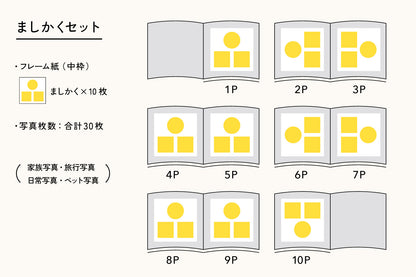 しっかりアルバム/１０ページ/ましかくフレームセット